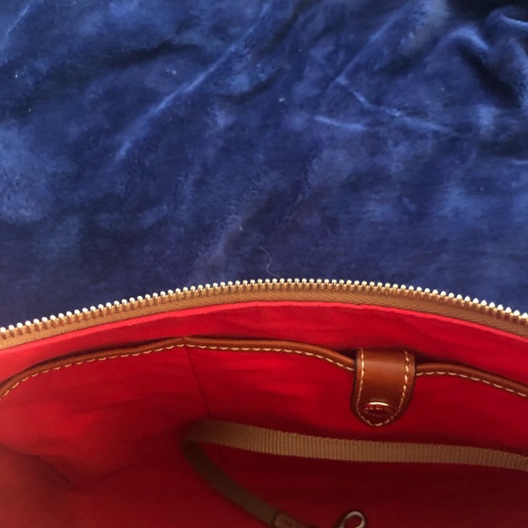 Orange Pebble Grain AWL Dooney &Bourke Double Strap Purse - Picture 13 of 13